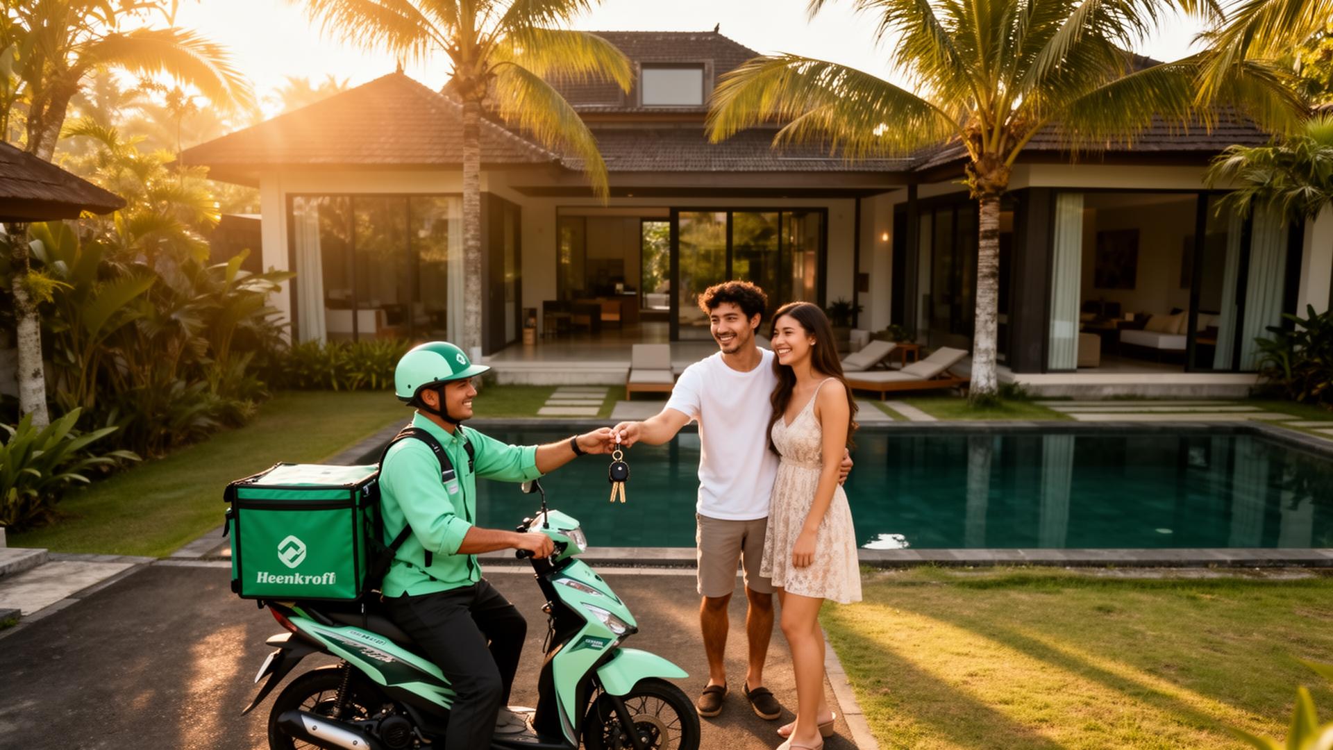 Scooter delivered to a villa in Bali